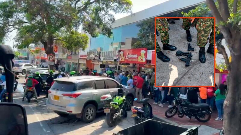 Más de 80 vainillas quedaron regadas tras violento tiroteo en la calle 84 de Barranquilla