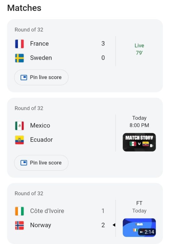 Mundial hoy