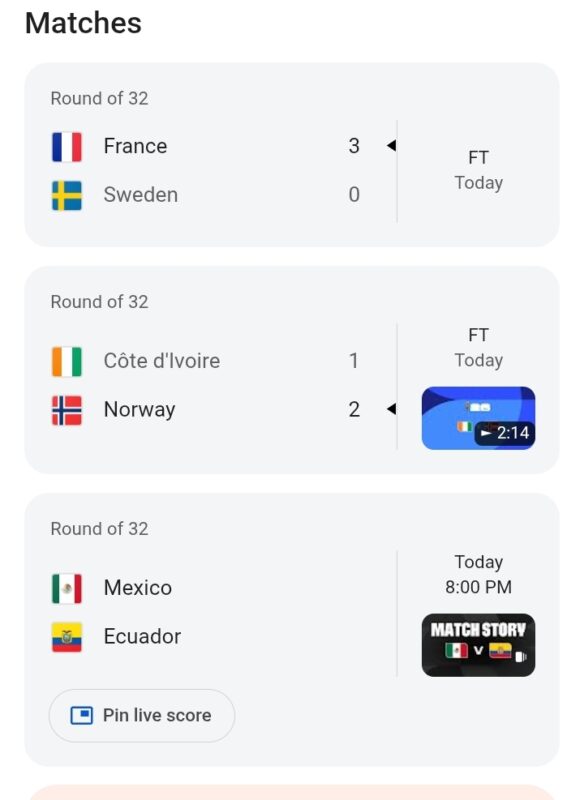 Mundial hoy